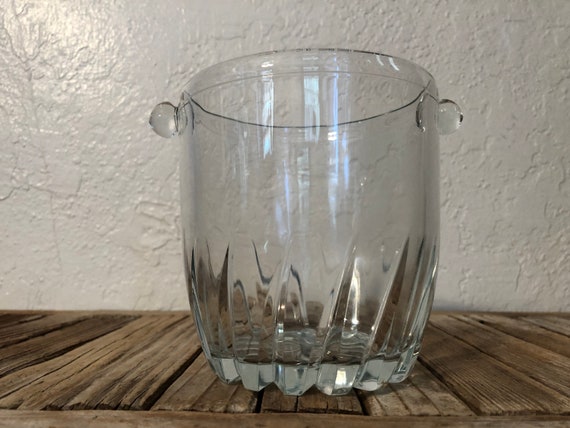Vintage Modern Glass Ice Bucket