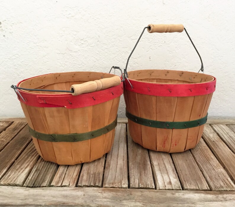 Vintage Pair of Farm Fruit Baskets Etsy