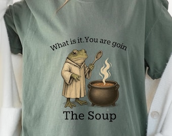 That’s It You’re Going in the Soup Frog Shirt, Funny Vintage Meme Tee, Comfort Colors Weirdcore Cottagecore Gift