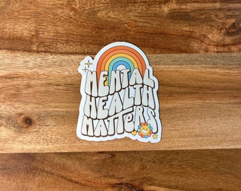 Mental Health Matters Sticker | Self Care Sticker | Water Bottle Sticker | Fridge Magnet