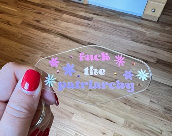 Fuck the Patriarchy Motel Keychain - Taylor Swift