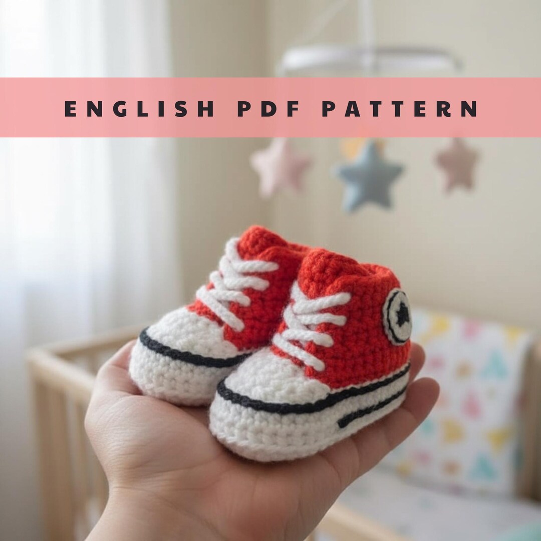 Crochet Baby Sneakers Pattern PDF, Easy Friendly Amigurumi Newborn ...