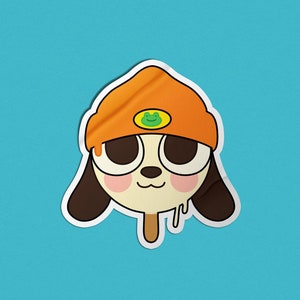 Melting Pup Parappa Vinyl Sticker image 1