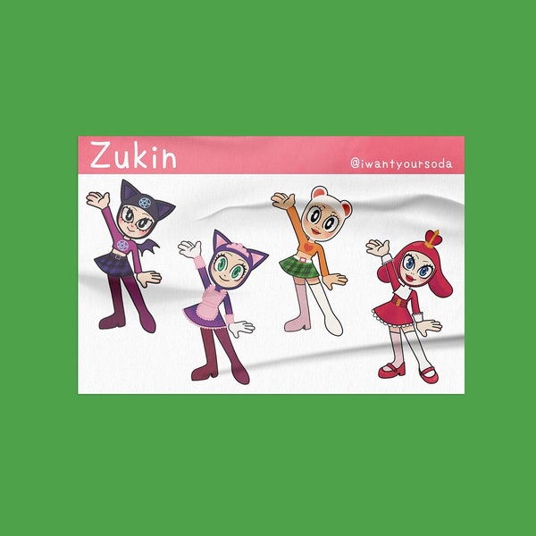 Zukin DDR Sticker Sheet | Vinyl Sticker Sheet