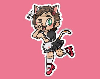 Catboy Maid Vinyl Sticker