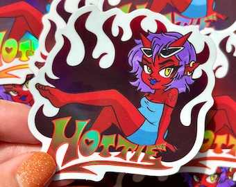 Hottie | Original Art | Holographic Vinyl Sticker