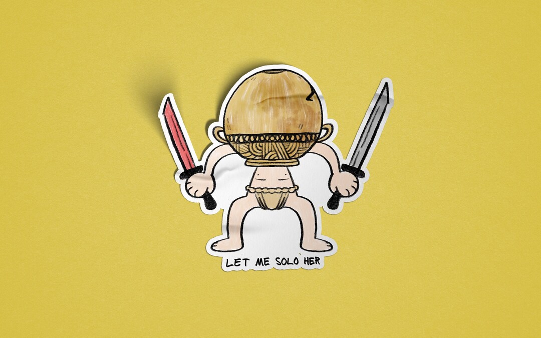 Let me solo her  Sticker for Sale by collinsdrawings