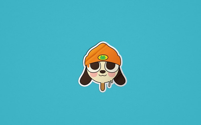 Melting Pup Parappa Vinyl Sticker image 1