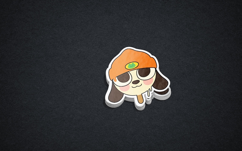 Melting Pup Parappa Vinyl Sticker image 2