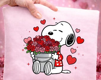 Valentines Day Png Snoopy Bundle Cartoon Dog Png Sublimation Designs (Digital Download)