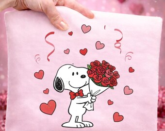 Snoopy Valentine PNG Bundle, Cute Love Dog Clipart, Heart Gift PNG, Sublimation Design, Instant Download Printable