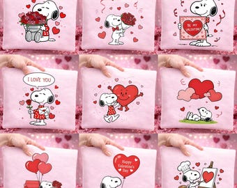 Valentines Day Png Snoopy Bundle, Snoopy Love PNG Bundle , Valentine's Day Clipart, Cute Dog PNG Bundle, Cartoon Puppy Clipart, Cute Puppy