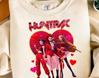 Valentine Huntrix Png, 20 PNG Kpop Demon Hunter, Huntrix Movies Png, Valentines Day Png, Kpop Music Png Bundle, Sweet Hearts Png