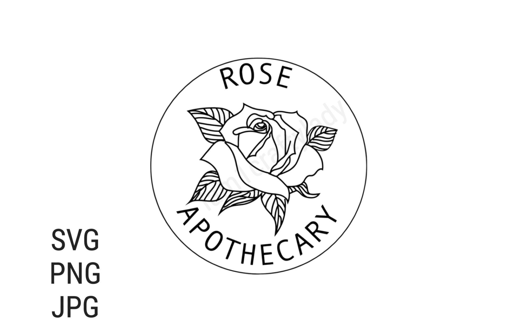 Rose Apothecary svg png jpg logo instantané téléchargement | Etsy