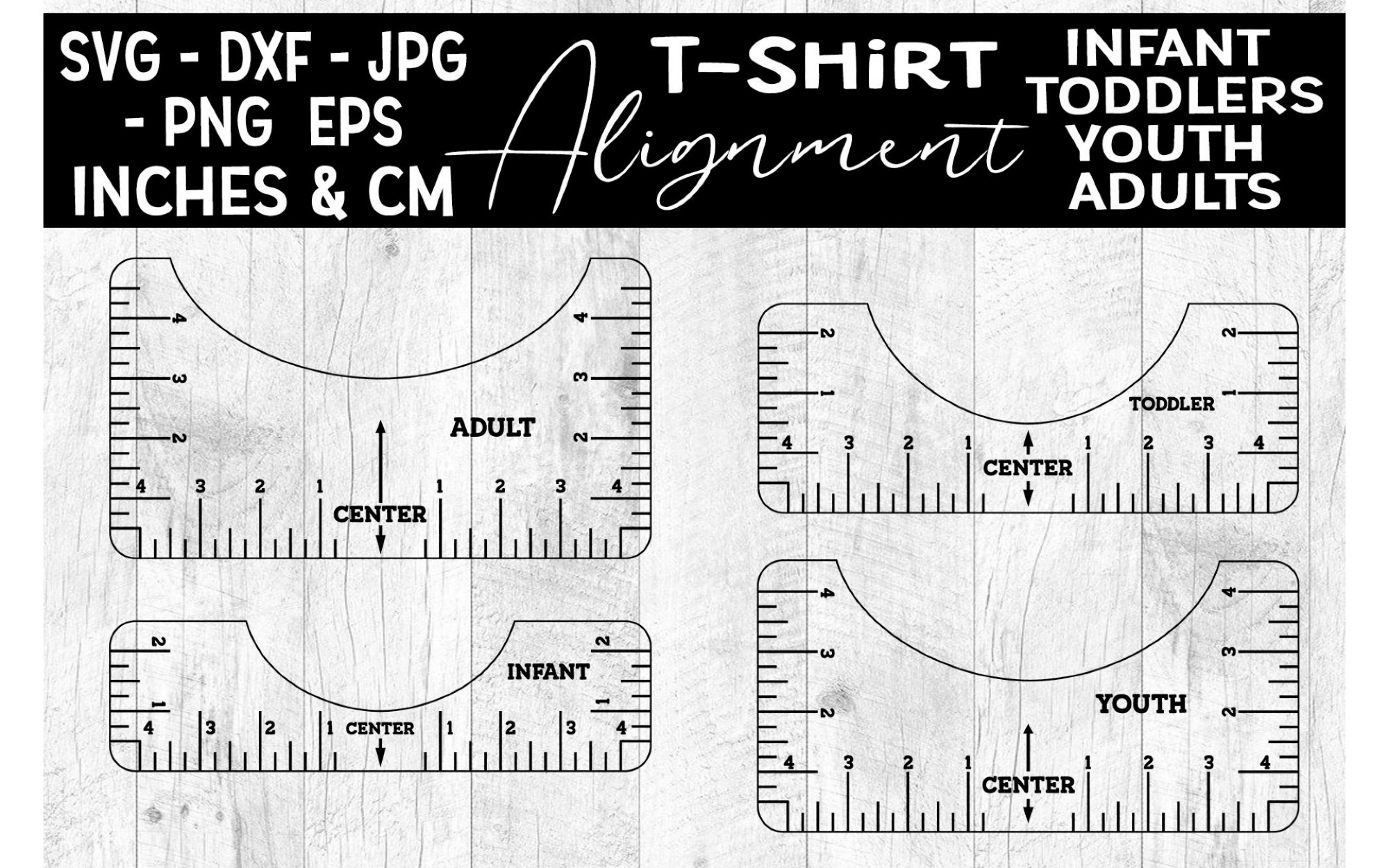 TShirt Alignment Tool Printable File TShirt Ruler Printable Etsy