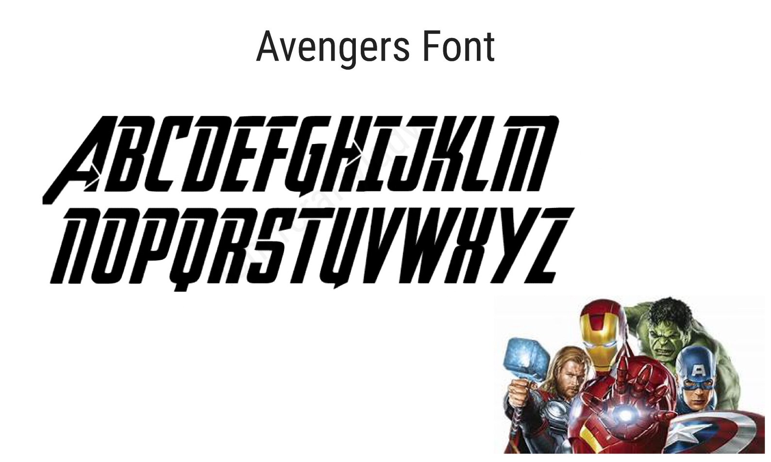Avengers Font Alphabet Avenger Inspired Font Cricut Letters | Etsy