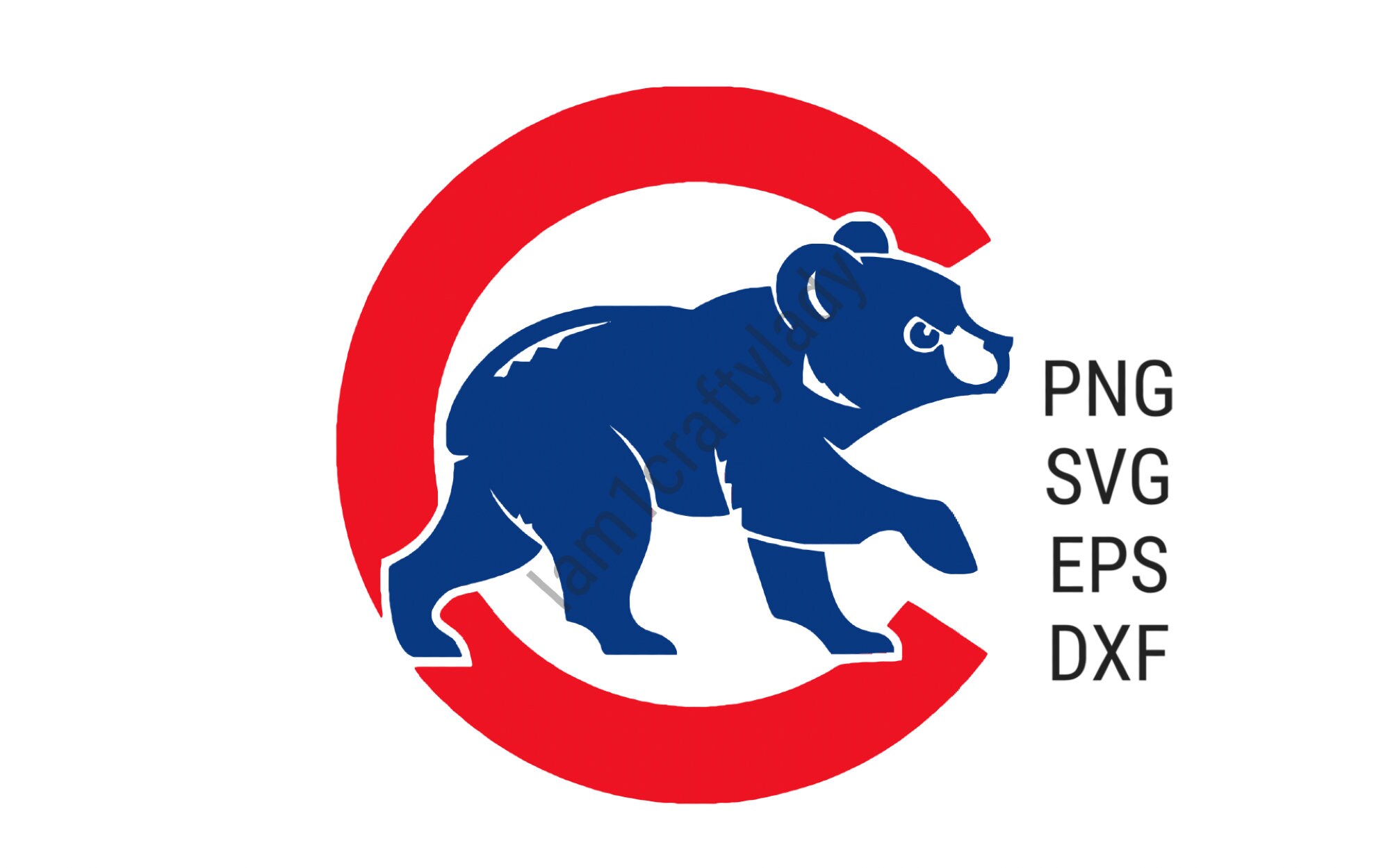 Cubs Baseball Emblem Logo SVG Cutting Files for the Cricut PNG Etsy