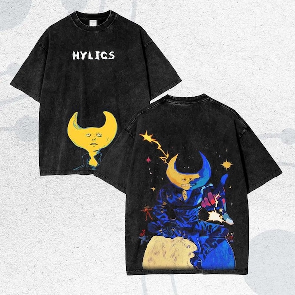 Camiseta lavada con gráfico de juego estético