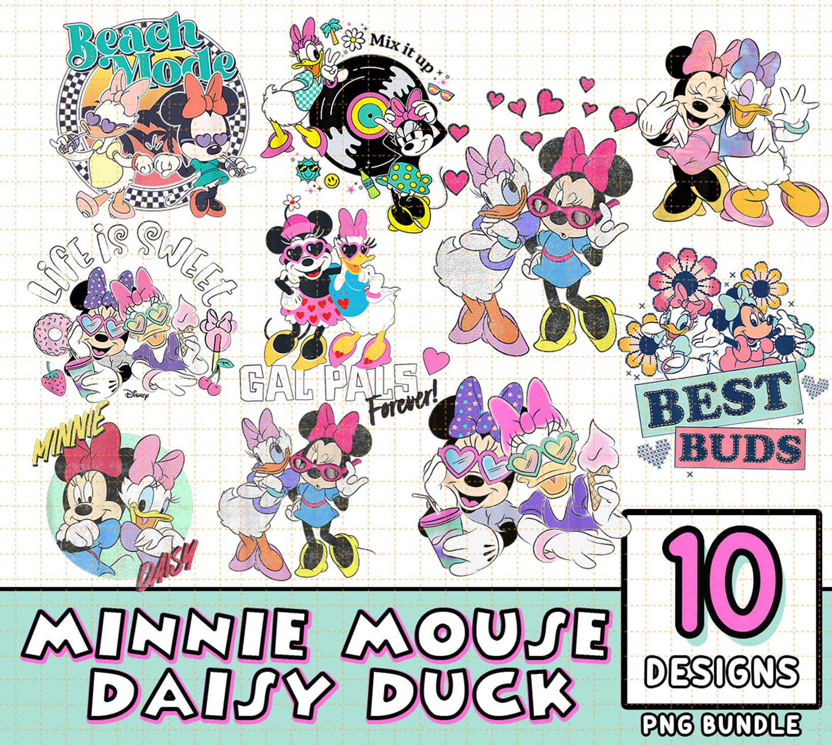 Minnie Mouse Daisy Duck Png Bundle Download, Minnie Mouse Clipart ...
