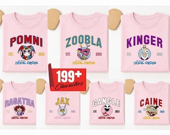 The Amazing Digital Circus Matching Shirt, TADC Fan Gift, Digital Circus All Characters Shirts, Circus Theme Shirt, Anime Cartoon Shirt