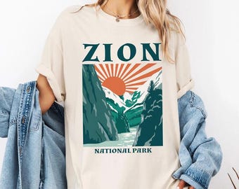 Zion National Park Utah Vintage Unisex T-shirt, Zion National Park T-Shirt, Utah National Park Graphic Tee, Utah Hiking Gift