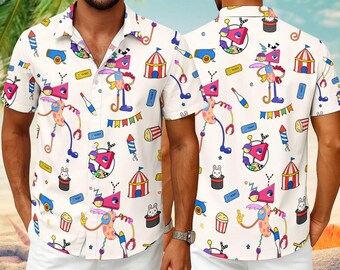 The Amazing Circus Zooble Hawaiian, The Amazing Digital Circus Animiniz Beach Series Zooble Hawaiian Shirt, The Amazing Digital Circus