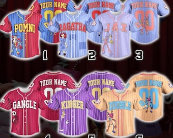 The Amazing Digital Circus Baseball Jersey Premium - Pomni Jax Ragatha Caine Kinger Zooble - Stylish TADC Ringmaster Streetwear for Fans