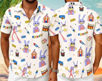 Jax The Amazing Digital Circus Hawaiian, The Amazing Digital Circus Animiniz Beach Jax Hawaiian Shirt, The Amazing Digital Circus,Jax Circus