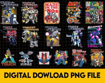Transformers Optimus Prime Digital Download | Transformers Movie Cartoon Character PNG Bundle | Optimus Birthday Png Bundle Shirt