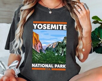 Yosemite National Park Vintage 90s Graphic T-Shirt, Retro California Wildlife Tee, Retro National Park Tee, Hiking Gift, Camping Lovers Tee