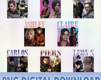 Resident Evil 4 Vintage Homage Bundle PNG, Resident Evil Png,Resident Evil 90s Vintage Digital Download