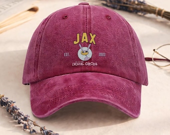 The Amazing Digital Circus All Character Embroidered Cap, Digital Circus Embroidered Hat, Pomni Jax Ragatha Gangle, Caine Kinger Zoobla Hat