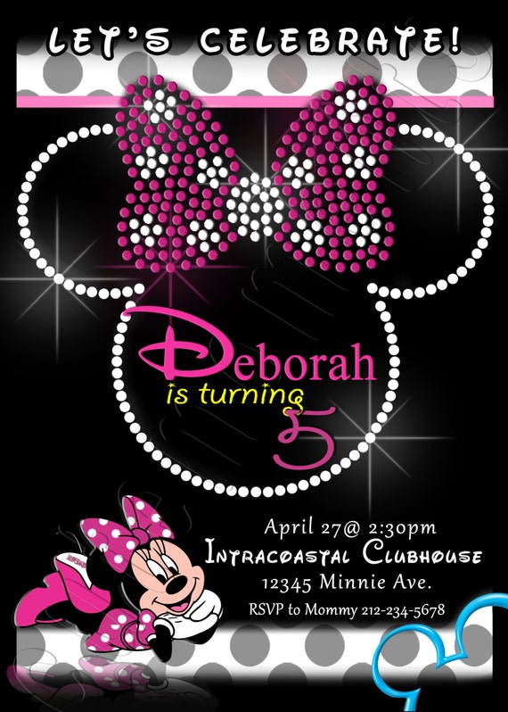 Disney Minnie Mouse - Personalized Birthday Party Invitation Il_570xn