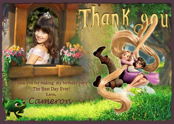 Rapunzel TANGLED - Personalized Thank You Card Il_570xn
