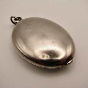 French Mirror Slide Locket Antique Art Nouveau Silver Oval Shape - Etsy