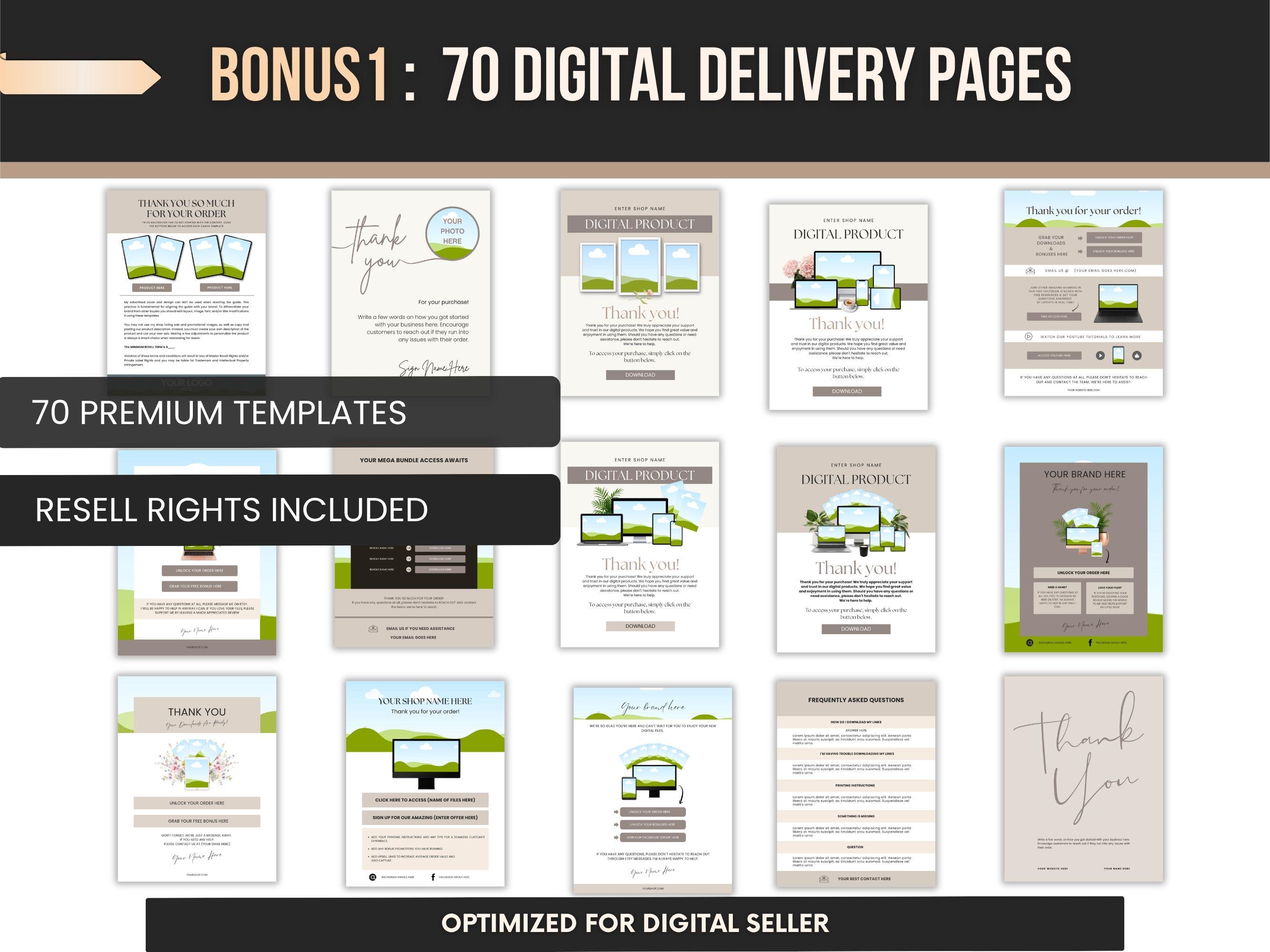 Canva Sales Page Template PLR for Stan Store & Beacons, Editable PNG ...