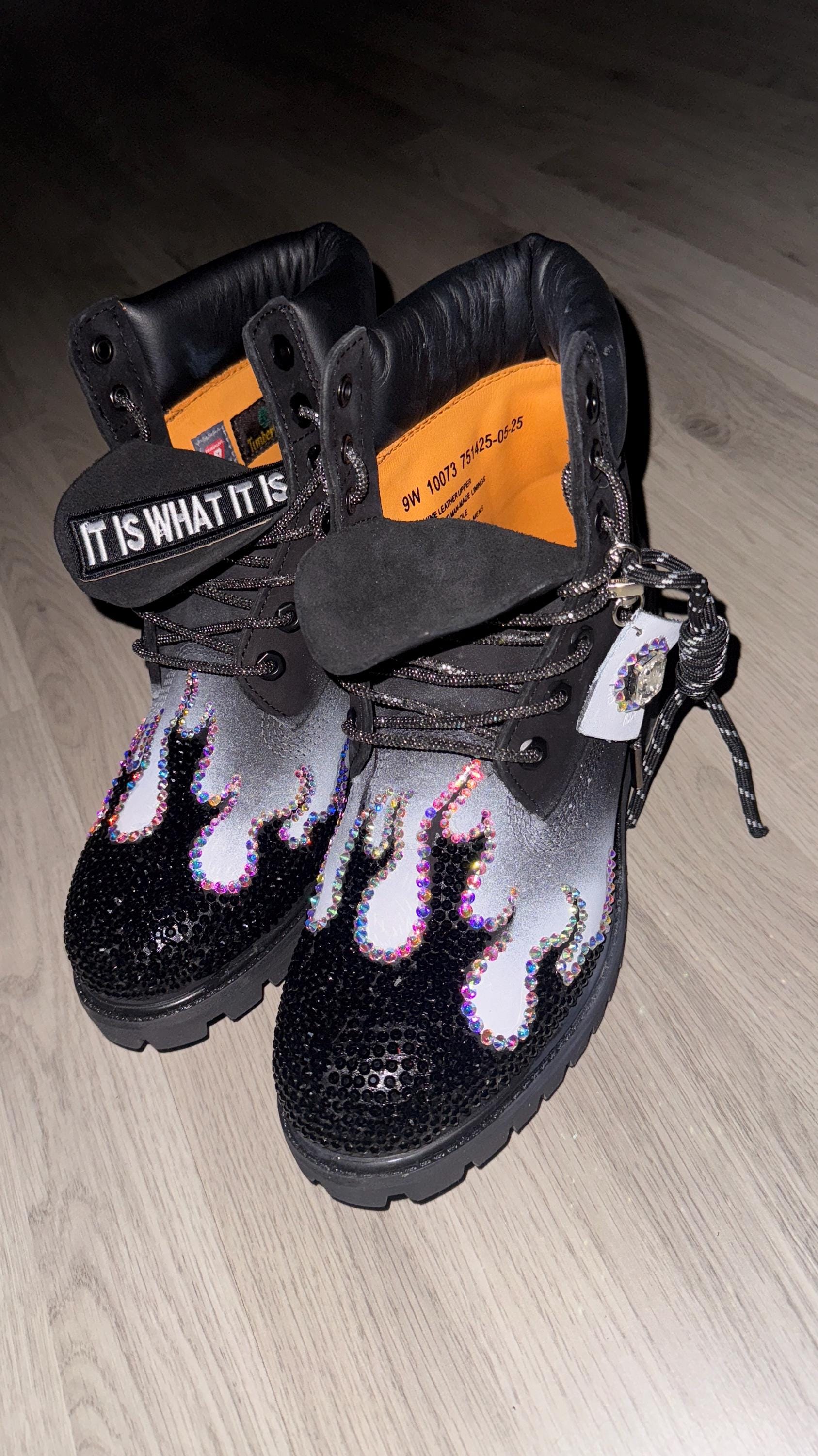 Timberland boots custom rhinestone - Etsy 日本