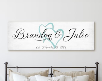 Valentines Day Gift For Wife, Personalized Couples Name Sign, Gift For Her, Personalized Wedding Anniversary Gift,  Custom Wedding Sign