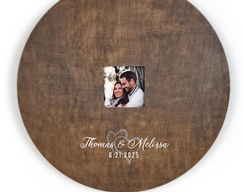 Personalized Wood Wedding Guest Book Alternative | Custom Wedding Guest Book | Family Name Sign For Signatures | Wedding Picture Frame