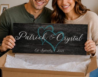 Personalized Wood Family Name Sign, Family Established Sign, Last Name Sign, Wedding Anniversary Engagement Gift