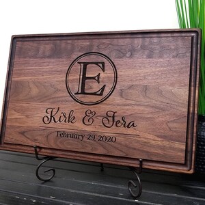 Personalized Wood Cutting Board, Custom Engraved Cutting Board, Monogram Cutting Board, Wedding, Anniversary, Housewarming Gift
