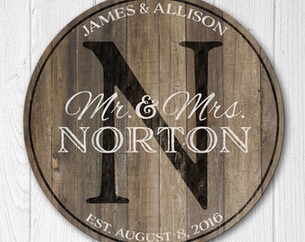 Personalized Wood Family Established Sign, Personalized Family Name Sign, Wood Last Name Plaque