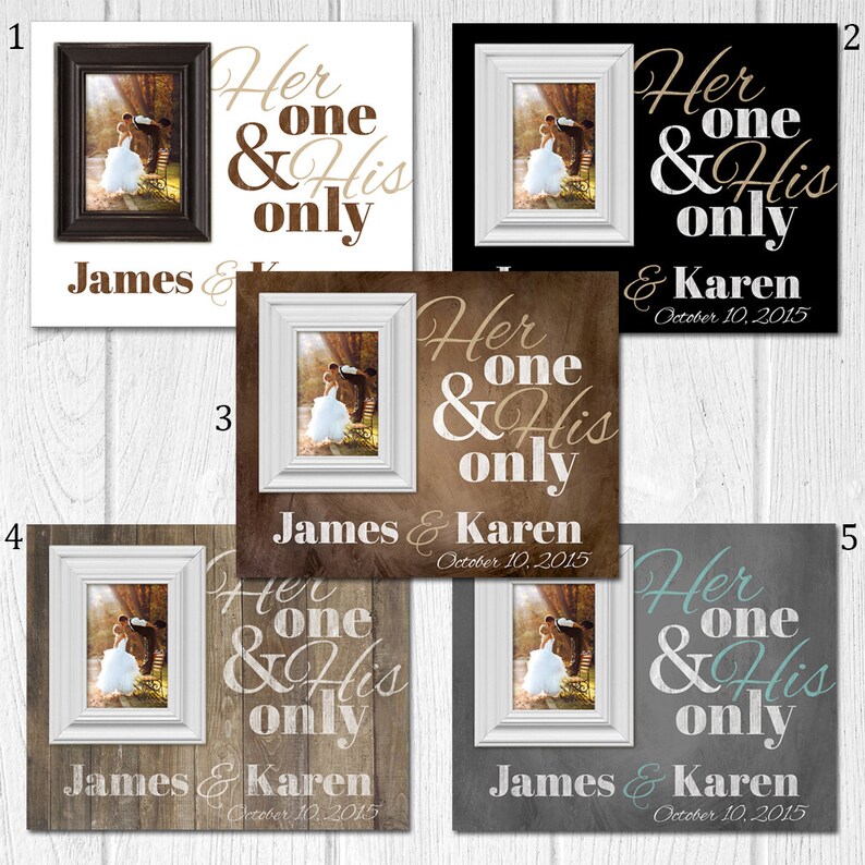 Personalized Wedding Picture Frame with Quote Custom Wood Etsy