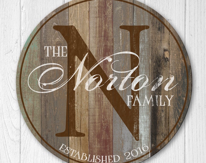 Personalized Wood Family Established Sign, Personalized Family Name Sign, Last Name Sign