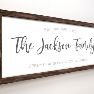 Personalized Farmhouse Family Name Sign, Wood Couples Name Sign, Personalized Wedding Gift, Rustic Last Name Sign, Established Sign