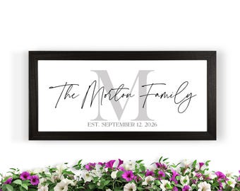 Personalized Family Name Sign | Farmhouse Wood Name Sign | Personalized Wedding Gift | Rustic Last Name Sign | Wood Anniversary Gift