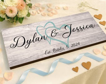 Personalized Wood Family Name Sign, Family Established Sign, Last Name Sign, Wedding Anniversary Engagement Gift
