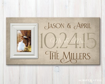 Wedding date frame | Etsy