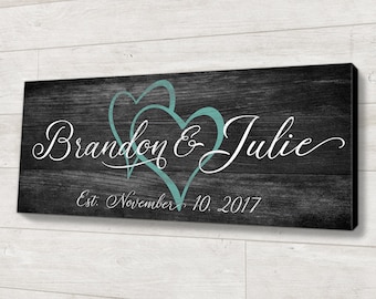 Personalized Wood Family Name Sign, Family Established Sign, Last Name Sign, Wedding Anniversary Gift