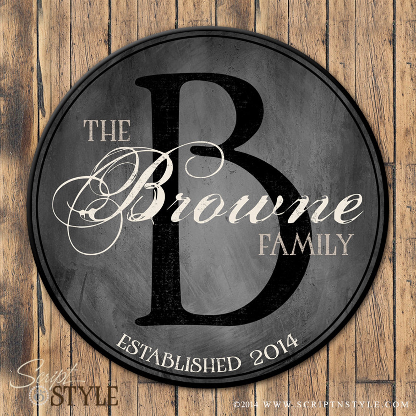 Personalized Family Established Sign, Personalized Family Name Sign ...